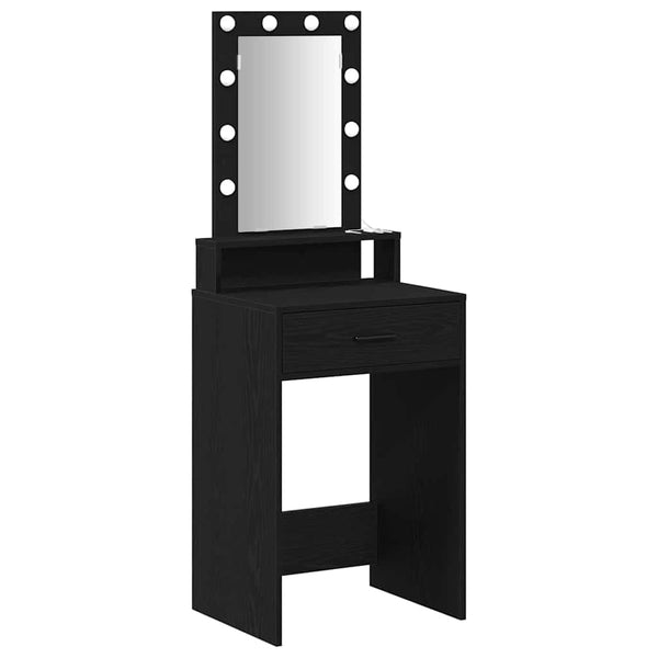 Schminktisch mit Spiegel Schwarz 50x41x140cm
