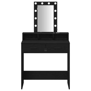 Schminktisch Schwarz mit Spiegel & LED