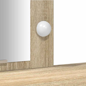 Schminktisch Braun mit Spiegel & LED
