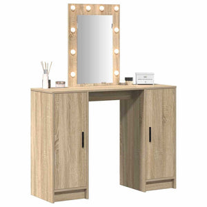 Schminktisch Braun mit Spiegel & LED