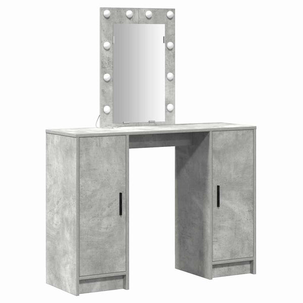 Schminktisch mit Tür Hellgrau, 102cm