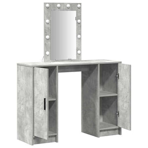 Schminktisch mit Tür Hellgrau, 102cm