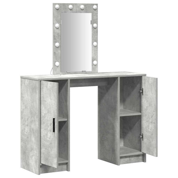 Schminktisch mit Tür Hellgrau, 102cm