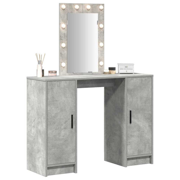 Schminktisch mit Tür Hellgrau, 102cm