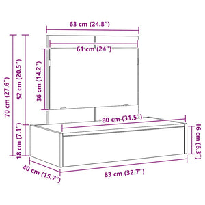 Weißer Schminktisch mit Schubladen