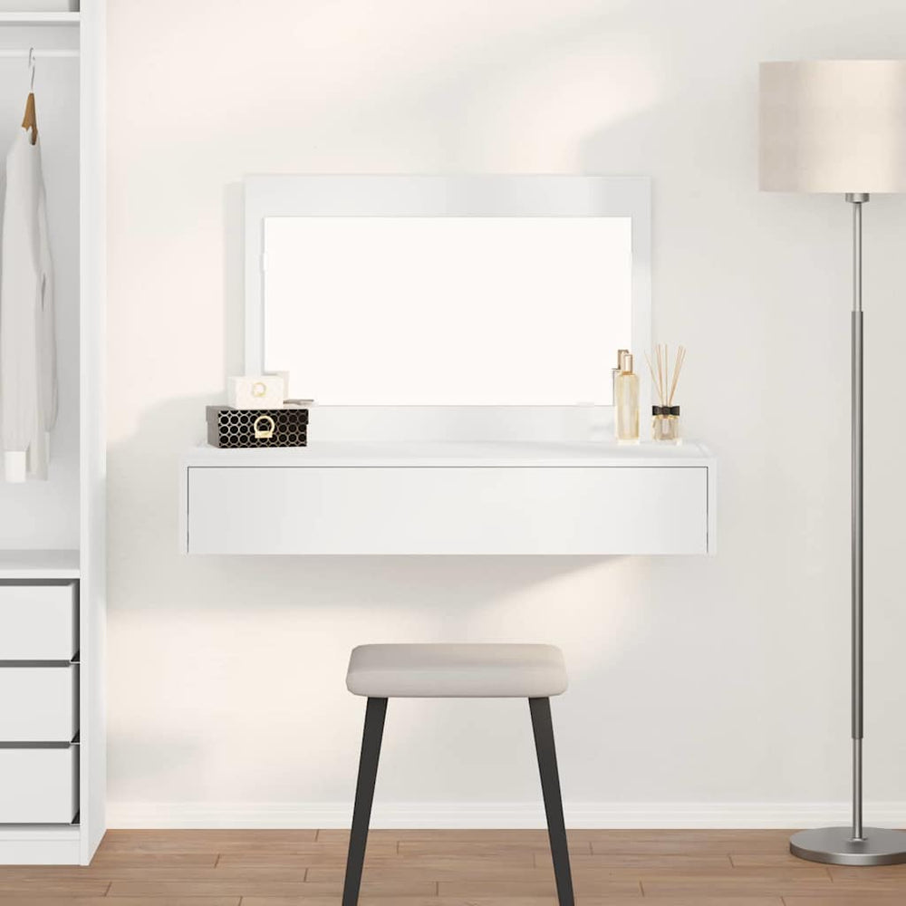 Schminktisch Weiß mit Schubladen 100x40x70 cm