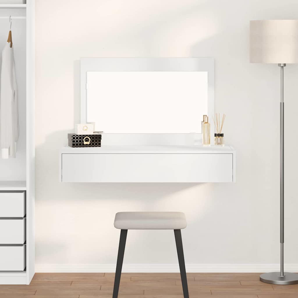 Schminktisch Weiß mit Schubladen 100x40x70 cm