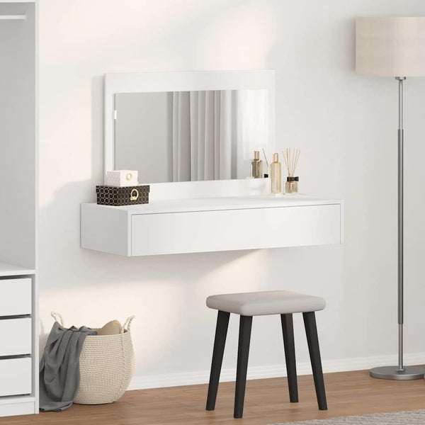 Schminktisch Weiß mit Schubladen 100x40x70 cm