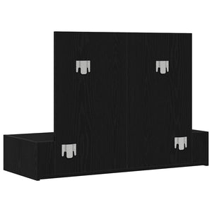 Schminktisch Schwarz mit Spiegel 100x40 cm