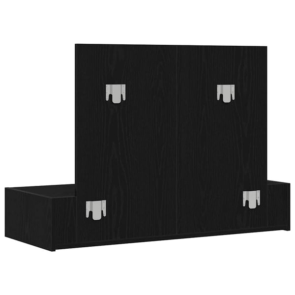 Schminktisch Schwarz mit Spiegel 100x40 cm
