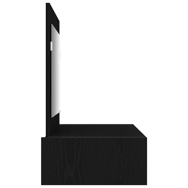 Schminktisch Schwarz mit Spiegel 100x40 cm