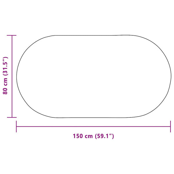 Brauner Polypropylen Teppich ZIZUR 150x80 cm