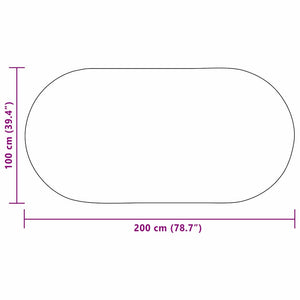 Brauner Outdoor-Teppich ZIZUR 200x100 cm