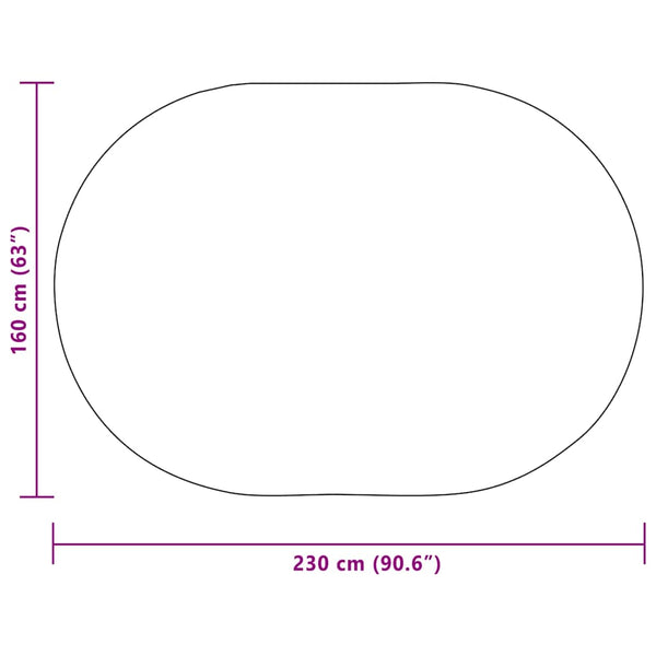 Teppich Braun 230x160 cm Polypropylen