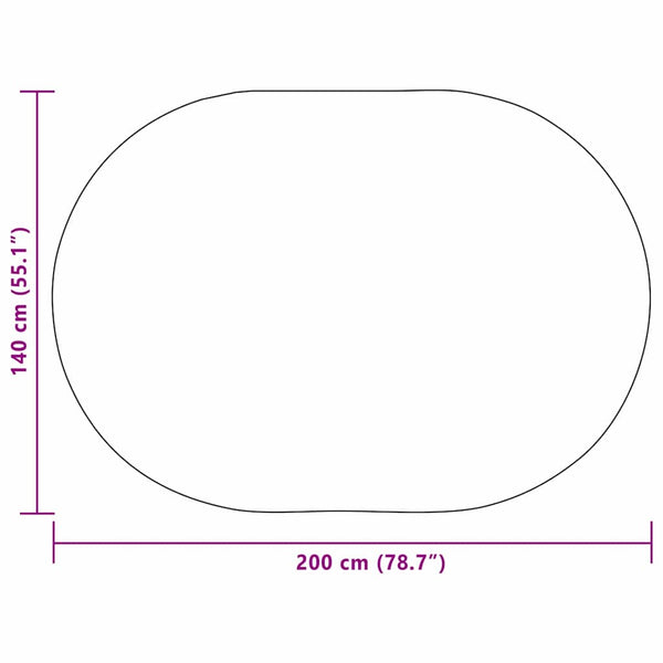 Cremefarbener Teppich ZIZUR, 200x140 cm