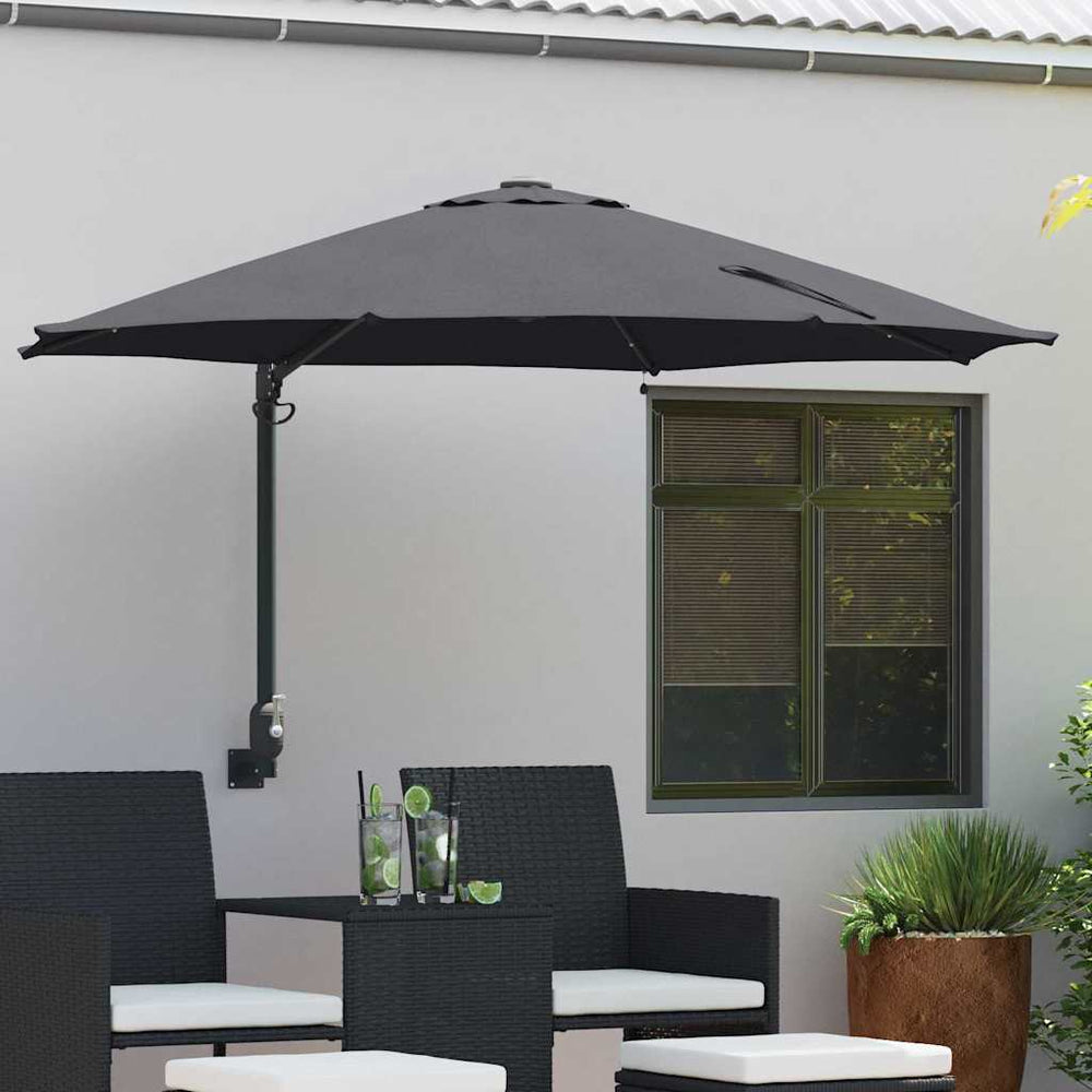 Anthrazit Garten-Sonnenschirm 248x248 cm