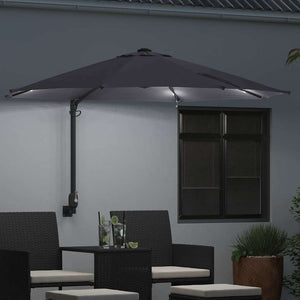 Anthrazit Garten-Sonnenschirm 248x248 cm
