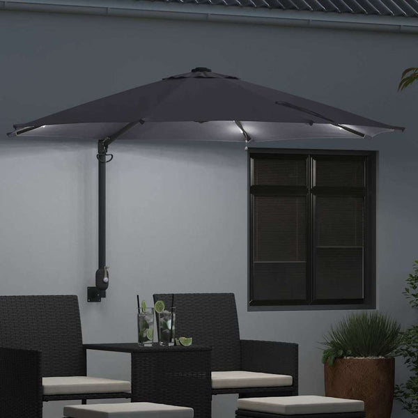 Anthrazit Garten-Sonnenschirm 248x248 cm