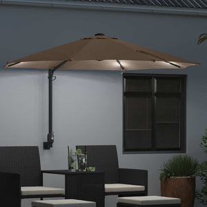 Taupe Garten-Sonnenschirm 248x248 cm