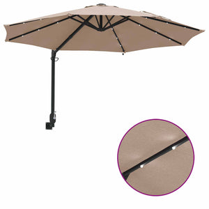 Taupe Garten-Sonnenschirm 248x248 cm