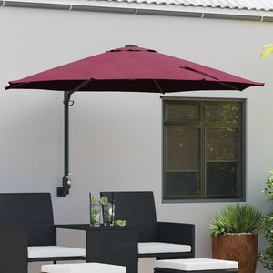 Bordeauxroter Gartenschirm 248x248 cm