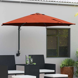 Terrakotta Garten-Sonnenschirm mit LED