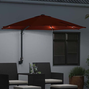 Terrakotta Garten-Sonnenschirm mit LED