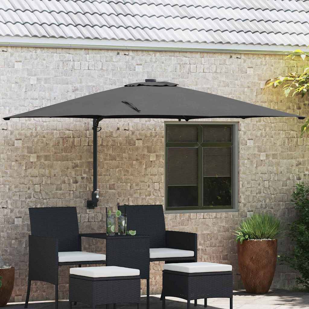 Anthrazit Garten-Sonnenschirm 248,5x247,5 cm