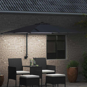 Anthrazit Garten-Sonnenschirm 248,5x247,5 cm