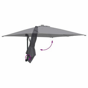 Anthrazit Garten-Sonnenschirm 248,5x247,5 cm