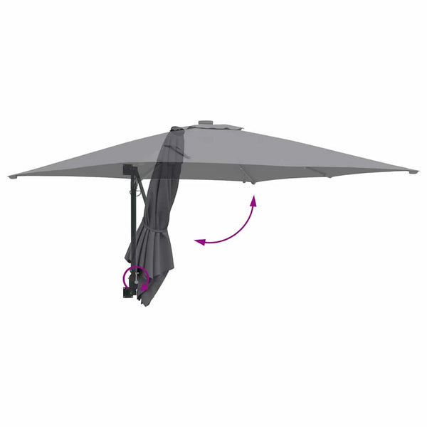 Anthrazit Garten-Sonnenschirm 248,5x247,5 cm