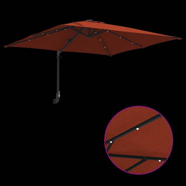 Terrakotta Garten-Sonnenschirm 248,5 cm