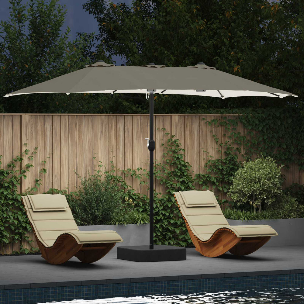 Garten-Sonnenschirm Sand Anthrazit 385 cm