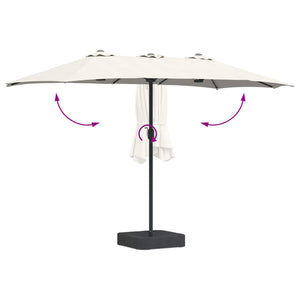 Garten-Sonnenschirm Sand Anthrazit 385 cm