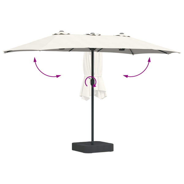 Garten-Sonnenschirm Sand Anthrazit 385 cm