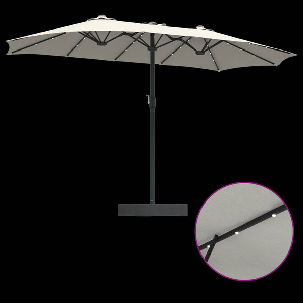 Garten-Sonnenschirm Sand Anthrazit 385 cm