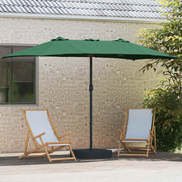 Grüner Garten-Sonnenschirm 385 cm