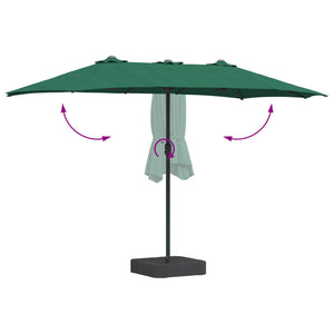 Grüner Garten-Sonnenschirm 385 cm