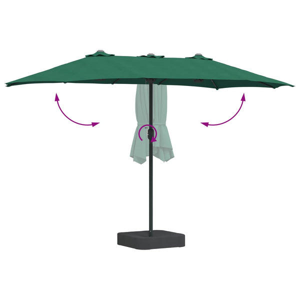 Grüner Garten-Sonnenschirm 385 cm