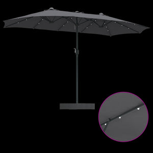 Anthrazit Garten-Sonnenschirm 385 cm
