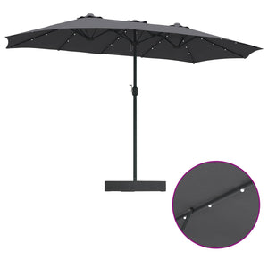 Anthrazit Garten-Sonnenschirm 385 cm