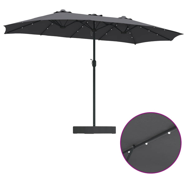 Anthrazit Garten-Sonnenschirm 385 cm