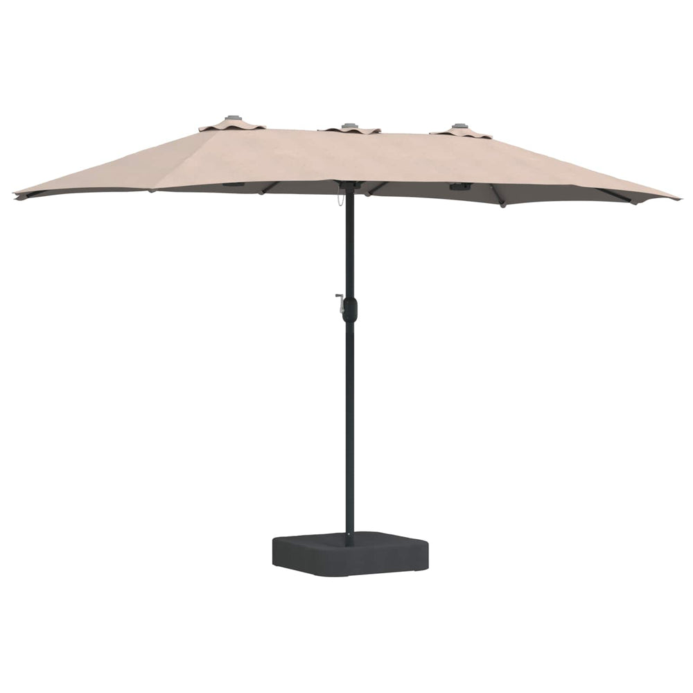 Taupe Garten-Sonnenschirm, 385 cm