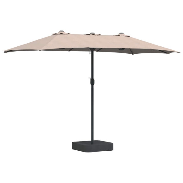 Taupe Garten-Sonnenschirm, 385 cm