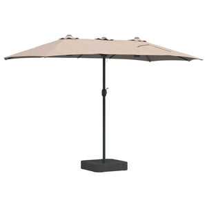 Taupe Garten-Sonnenschirm, 385 cm