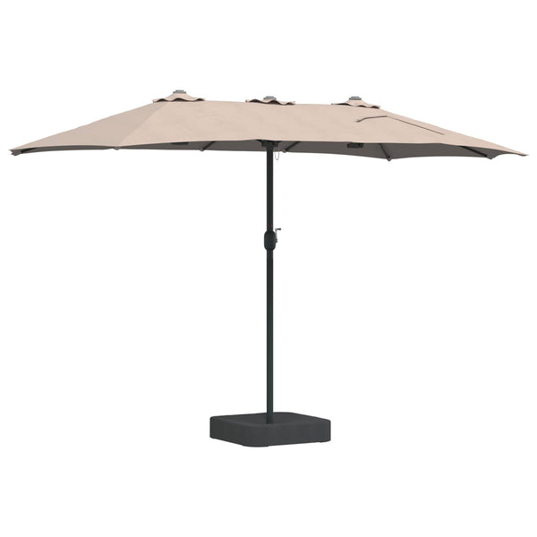 Taupe Garten-Sonnenschirm, 385 cm