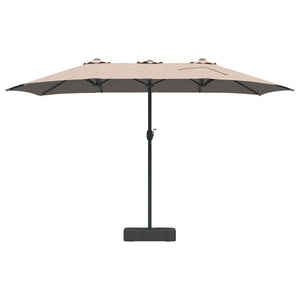 Taupe Garten-Sonnenschirm, 385 cm