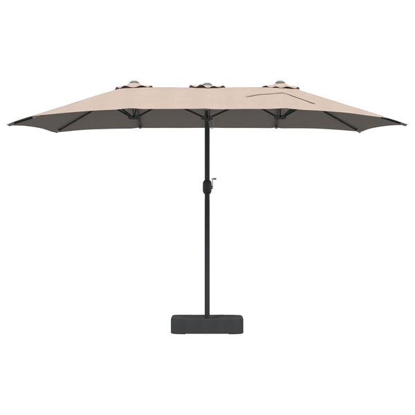 Taupe Garten-Sonnenschirm, 385 cm