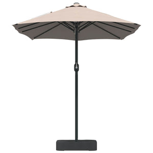 Taupe Garten-Sonnenschirm, 385 cm