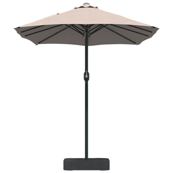 Taupe Garten-Sonnenschirm, 385 cm